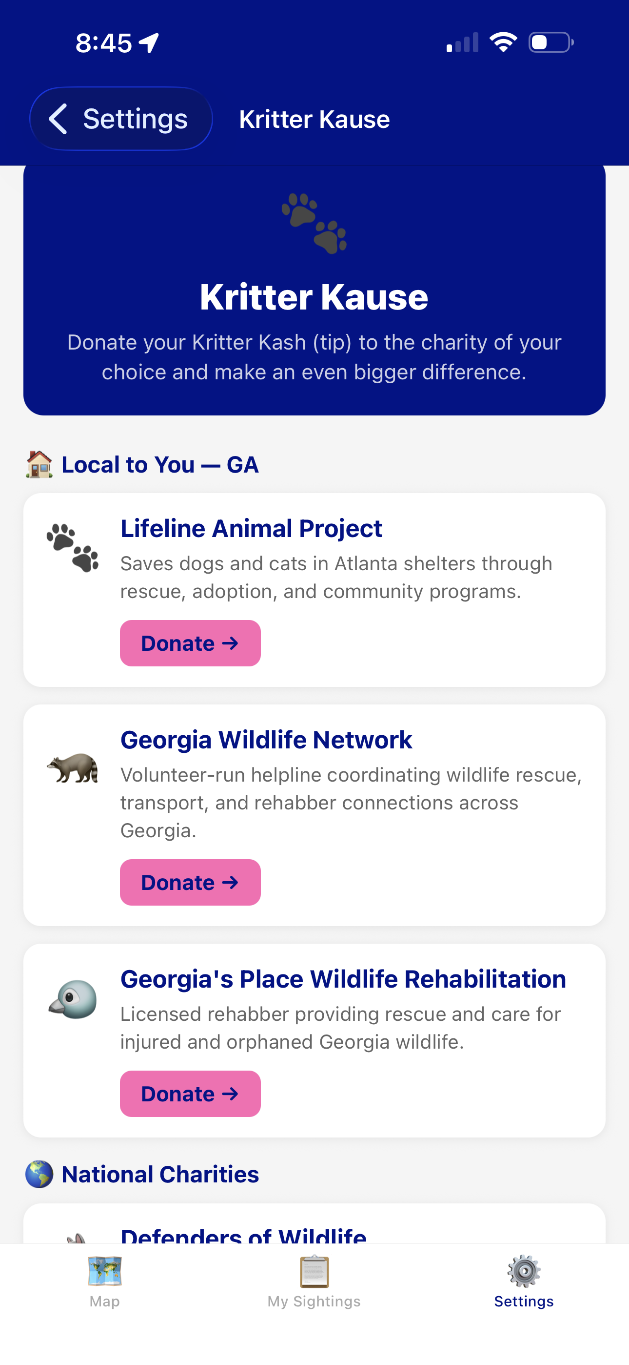 Charities
